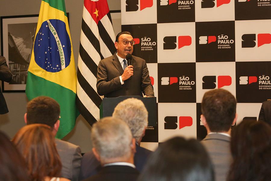 O vice-governador de SP, Felicio Ramuth, discursa durante a solenidade | Foto: Marcelo S. Camargo/Governo SP