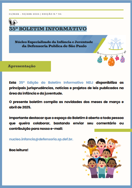 35º Boletim Informativo NEIJ - Mar-Abr 2025