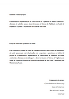 A capa do relatório não é ilustrada, apenas dois parágrafos com uma explicação resumida do relatório e o nome dos componentes do grupo.