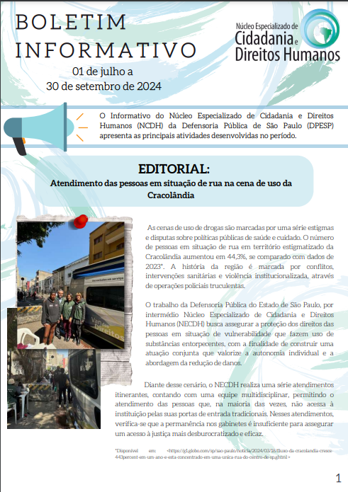 Boletim Informativo de Julho a Setembro de 2024&nbsp;&nbsp;